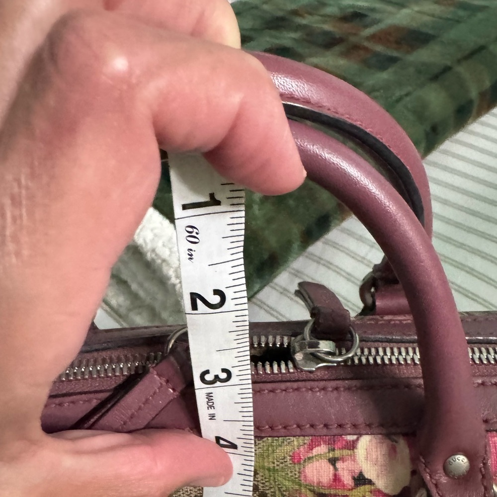 Gucci Pink and Brown Satchel with Floral Design - Picture 11 of 15